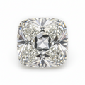 Lab-grown cushion cut loose diamond, IGI certified, white background