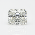 Lab-grown radiant cut loose diamond, IGI certified, white background
