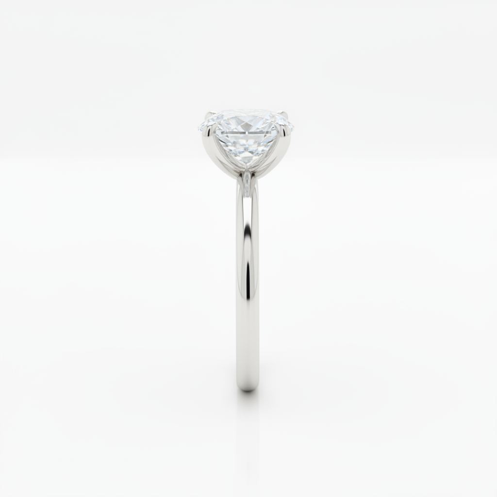 cushion diamond solitaire ring