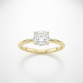 cushion diamond solitaire ring