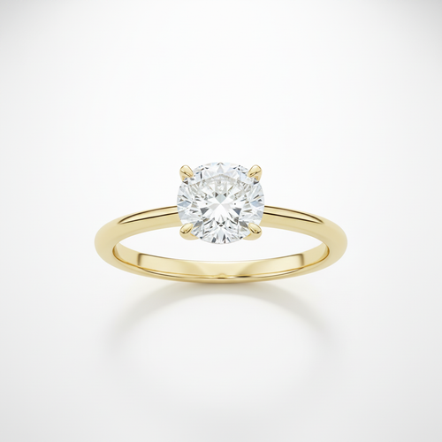 cushion diamond solitaire ring