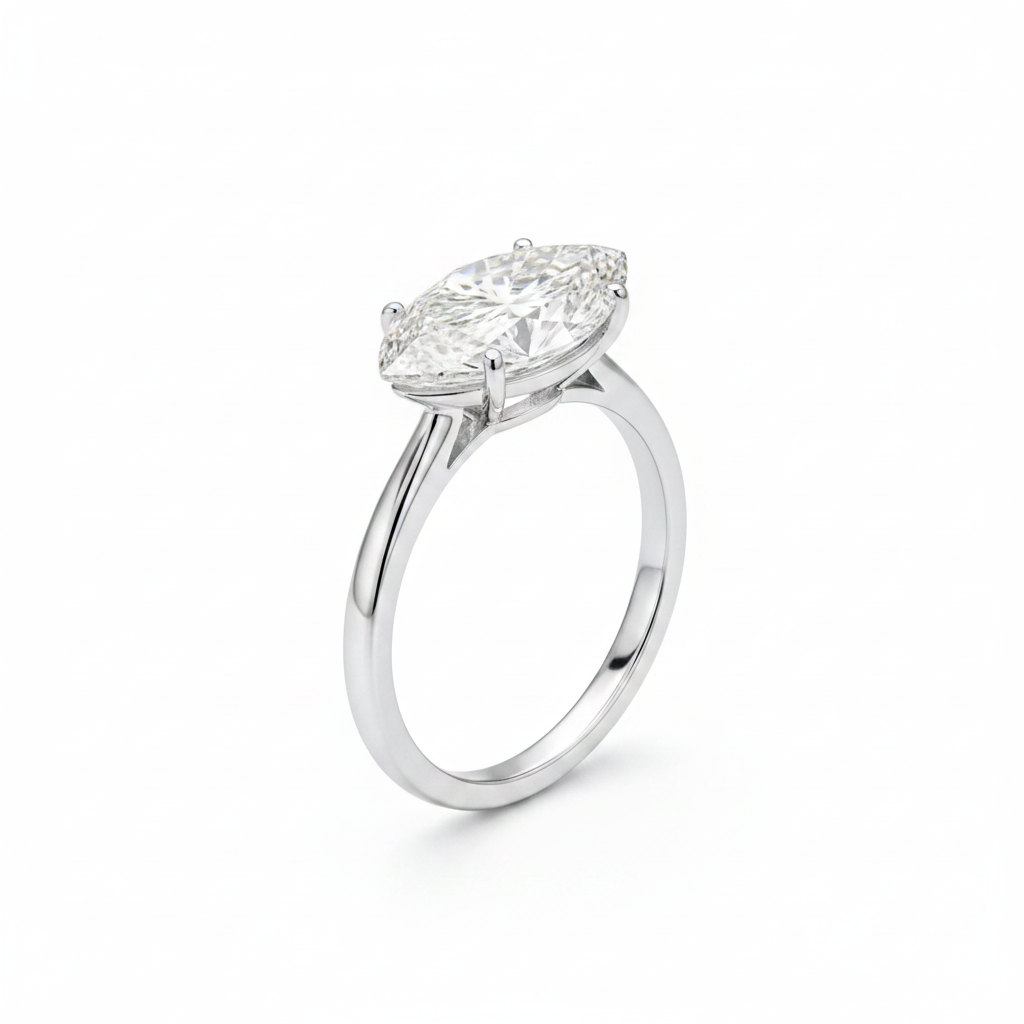 Marquise Ring - White Gold