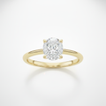 Oval Solitaire Ring – Yellow Gold
