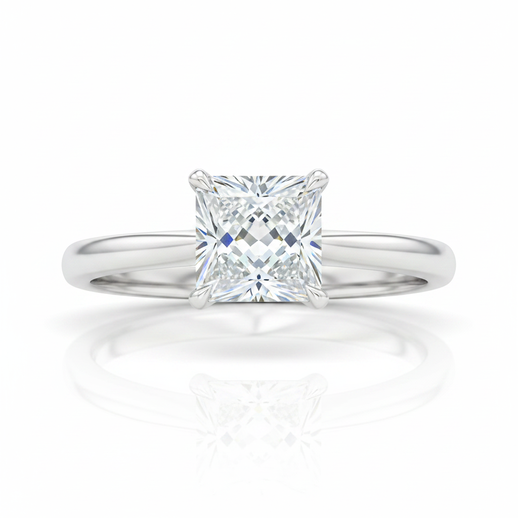 princess diamond solitaire ring