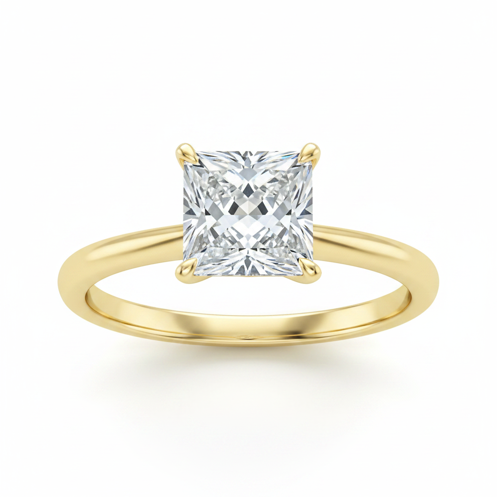 princess diamond solitaire ring